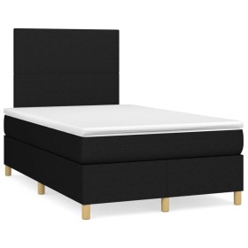 Box spring bed with black fabric mattress 120x190 cm by , Beds and slatted bases - Ref: Foro24-3269918, Price: 381,99 €, Disc...