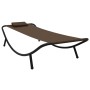 Brown steel sun lounger 200x90 cm by vidaXL, Outdoor beds - Ref: Foro24-48081, Price: 81,34 €, Discount: %