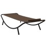 Brown steel sun lounger 200x90 cm by vidaXL, Outdoor beds - Ref: Foro24-48081, Price: 81,34 €, Discount: %