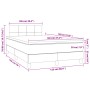 Boxspringbett mit Matratze und LED-Leuchten aus schwarzem Stoff 120x190 cm von , Betten und Lattenroste - Ref: Foro24-3270041...