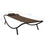 Brown steel sun lounger 200x90 cm by vidaXL, Outdoor beds - Ref: Foro24-48081, Price: 81,34 €, Discount: %