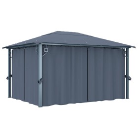 Pavillon mit anthrazitgrauem Aluminiumvorhang 400x300 cm von vidaXL, Zelte und Pavillons - Ref: Foro24-48045, Preis: 571,81 €...