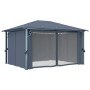 Cenador con cortina gris antracita aluminio 400x300 cm de vidaXL, Carpas y cenadores - Ref: Foro24-48045, Precio: 571,81 €, D...