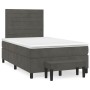 Box spring bed with dark gray velvet mattress 120x190 cm by , Beds and slatted bases - Ref: Foro24-3270476, Price: 442,50 €, ...