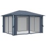 Cenador con cortina gris antracita aluminio 400x300 cm de vidaXL, Carpas y cenadores - Ref: Foro24-48045, Precio: 571,81 €, D...