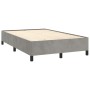 Cama box spring con colchón terciopelo gris claro 120x190 cm de , Camas y somieres - Ref: Foro24-3270481, Precio: 447,99 €, D...