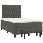 Cama box spring con colchón terciopelo gris oscuro 120x190 cm de , Camas y somieres - Ref: Foro24-3270488, Precio: 442,10 €, ...