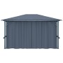 Cenador con cortina gris antracita aluminio 400x300 cm de vidaXL, Carpas y cenadores - Ref: Foro24-48045, Precio: 571,81 €, D...