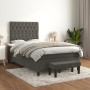 Box spring bed with dark gray velvet mattress 120x190 cm by , Beds and slatted bases - Ref: Foro24-3270488, Price: 442,10 €, ...