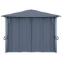 Cenador con cortina gris antracita aluminio 400x300 cm de vidaXL, Carpas y cenadores - Ref: Foro24-48045, Precio: 571,81 €, D...