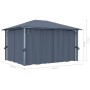 Cenador con cortina gris antracita aluminio 400x300 cm de vidaXL, Carpas y cenadores - Ref: Foro24-48045, Precio: 571,81 €, D...