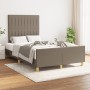 Estructura de cama con cabecero tela gris taupe 120x190 cm de , Camas y somieres - Ref: Foro24-3270531, Precio: 171,95 €, Des...