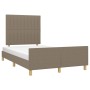 Estructura de cama con cabecero tela gris taupe 120x190 cm de , Camas y somieres - Ref: Foro24-3270531, Precio: 171,95 €, Des...