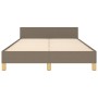 Estructura de cama con cabecero tela gris taupe 120x190 cm de , Camas y somieres - Ref: Foro24-3270531, Precio: 171,95 €, Des...