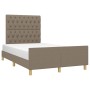 Estructura de cama con cabecero tela gris taupe 120x190 cm de , Camas y somieres - Ref: Foro24-3270538, Precio: 190,82 €, Des...