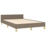 Bed frame with headboard taupe gray fabric 120x190 cm by , Beds and slatted bases - Ref: Foro24-3270538, Price: 190,99 €, Dis...