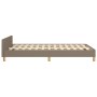 Bed frame with headboard taupe gray fabric 120x190 cm by , Beds and slatted bases - Ref: Foro24-3270538, Price: 190,99 €, Dis...