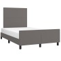 Bed frame with headboard gray synthetic leather 120x190 cm by , Beds and slatted bases - Ref: Foro24-3270552, Price: 167,73 €...