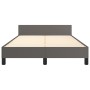 Estructura cama con cabecero cuero sintético gris 120x190 cm de , Camas y somieres - Ref: Foro24-3270552, Precio: 167,73 €, D...