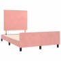 Pink velvet bed frame with headboard 120x190 cm by , Beds and slatted bases - Ref: Foro24-3270571, Price: 165,99 €, Discount: %