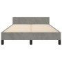 Bed frame with light gray velvet headboard 120x190 cm by , Beds and slatted bases - Ref: Foro24-3270584, Price: 161,28 €, Dis...