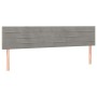 Bed frame with light gray velvet headboard 120x190 cm by , Beds and slatted bases - Ref: Foro24-3270584, Price: 161,28 €, Dis...