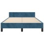 Dark blue velvet bed frame with headboard 120x190 cm by , Beds and slatted bases - Ref: Foro24-3270600, Price: 186,99 €, Disc...