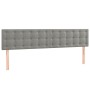 Bed frame with light gray velvet headboard 120x190 cm by , Beds and slatted bases - Ref: Foro24-3270602, Price: 173,09 €, Dis...