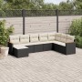 8-teiliges Gartensofa-Set und schwarze synthetische Rattankissen von , Gartensets - Ref: Foro24-3258647, Preis: 479,57 €, Rab...