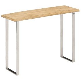 Mesa consola con borde natural madera mango maciza 105x33x76 cm de , Mesas consola - Ref: Foro24-372766, Precio: 140,38 €, De...