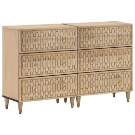 2-piece sideboard solid mango wood 60x33x75 cm by , Sideboards - Ref: Foro24-3206307, Price: 305,79 €, Discount: %