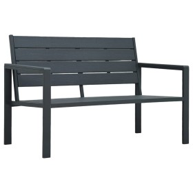 Banco de jardín HDPE gris aspecto madera 120 cm de vidaXL, Bancos de jardín - Ref: Foro24-47874, Precio: 141,99 €, Descuento: %