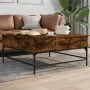 Engineered wood and metal smoke oak coffee table 95x95x45 cm by , Coffee table - Ref: Foro24-3217066, Price: 107,70 €, Discou...