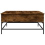 Engineered wood and metal smoke oak coffee table 95x95x45 cm by , Coffee table - Ref: Foro24-3217066, Price: 107,70 €, Discou...