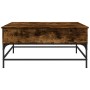 Engineered wood and metal smoke oak coffee table 95x95x45 cm by , Coffee table - Ref: Foro24-3217066, Price: 107,70 €, Discou...