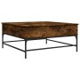 Mesa de centro madera ingeniería y metal roble humo 95x95x45 cm de , Mesas de centro - Ref: Foro24-3217066, Precio: 107,70 €,...