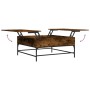 Engineered wood and metal smoke oak coffee table 95x95x45 cm by , Coffee table - Ref: Foro24-3217066, Price: 107,70 €, Discou...