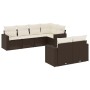 7-piece garden sofa set with brown PE rattan cushions by , Garden sets - Ref: Foro24-3219203, Price: 516,63 €, Discount: %