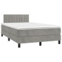 Boxspringbett mit Matratze und hellgrauem LED-Samt 120x190 cm von , Betten und Lattenroste - Ref: Foro24-3270165, Preis: 379,...