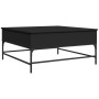 Engineered wood and black metal coffee table 95x95x45 cm by , Coffee table - Ref: Foro24-3217064, Price: 110,19 €, Discount: %