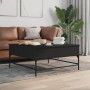 Engineered wood and black metal coffee table 95x95x45 cm by , Coffee table - Ref: Foro24-3217064, Price: 110,19 €, Discount: %