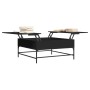 Engineered wood and black metal coffee table 95x95x45 cm by , Coffee table - Ref: Foro24-3217064, Price: 110,19 €, Discount: %