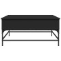 Engineered wood and black metal coffee table 95x95x45 cm by , Coffee table - Ref: Foro24-3217064, Price: 110,19 €, Discount: %