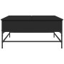 Engineered wood and black metal coffee table 95x95x45 cm by , Coffee table - Ref: Foro24-3217064, Price: 110,19 €, Discount: %