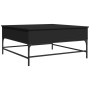 Engineered wood and black metal coffee table 95x95x45 cm by , Coffee table - Ref: Foro24-3217064, Price: 110,19 €, Discount: %