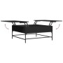 Engineered wood and black metal coffee table 95x95x45 cm by , Coffee table - Ref: Foro24-3217064, Price: 110,19 €, Discount: %