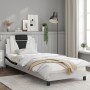 Bed frame with LED black and white synthetic leather 90x190cm by , Beds and slatted bases - Ref: Foro24-3213993, Price: 161,9...