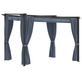 Gazebo with anthracite gray steel curtains 3x3 m by vidaXL, Tents and gazebos - Ref: Foro24-48051, Price: 378,99 €, Discount: %