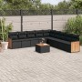 Set de sofás de jardín 10 pzas cojines ratán sintético negro de , Conjuntos de jardín - Ref: Foro24-3260144, Precio: 636,05 €...