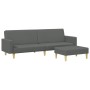 2-seater sofa bed with stool in dark gray fabric by , Sofas - Ref: Foro24-3216228, Price: 270,99 €, Discount: %